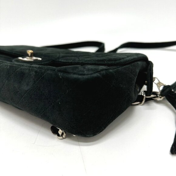 CHANEL Matelasse Backpack Chain Backpack Velor Black - Picture 9 of 15